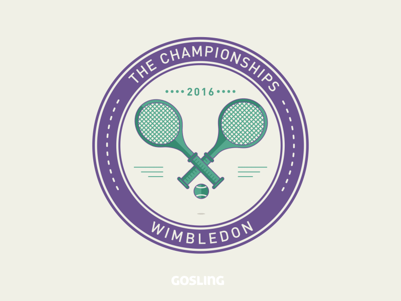 Wimbledon Logo andy murray animation design gif graphic illustration illustrator logo paris tennis vector wimbledon