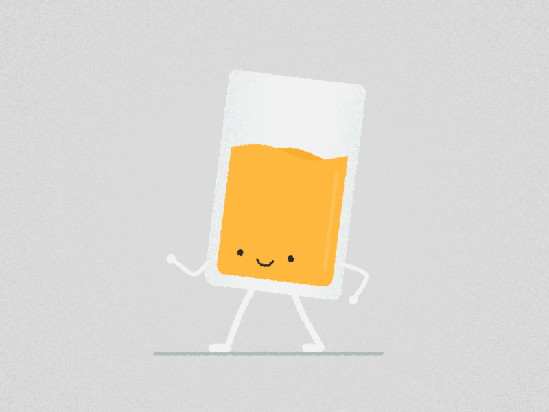 Orange Juice animation cute face gif illustration josh hurley juice orange walk walkcycle
