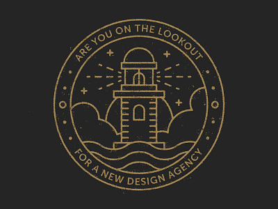 Lookout agency art branding design icon illustration light house lighthouse logo