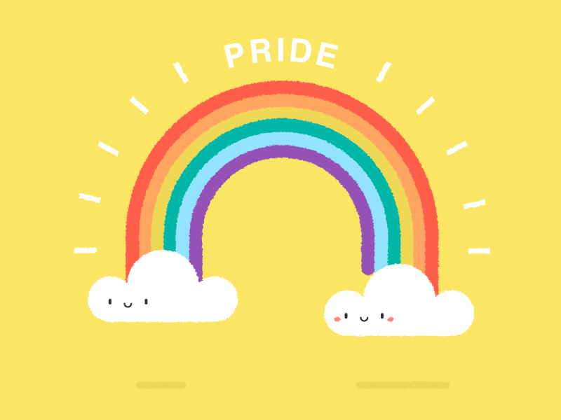 Pride animation cloud gif happy illustration loop love pride prideday rainbow