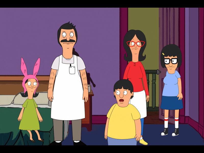 Bobs Burgers AfterEffects Animation 3 2d aftereffects animation character animation duik joysticksnsliders rigging rubberhose shape layers vector