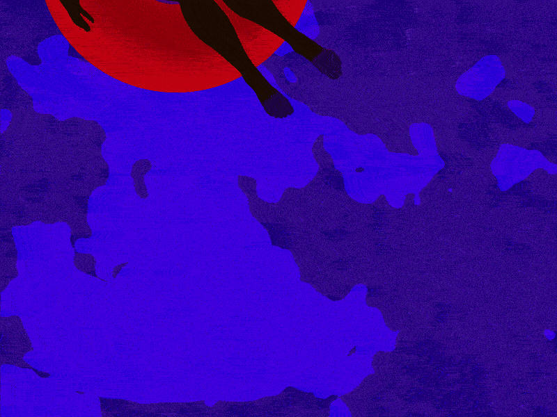 Dark Side of the Sun 3/4 character animation women summer vector beach sun motion graphics aftereffects