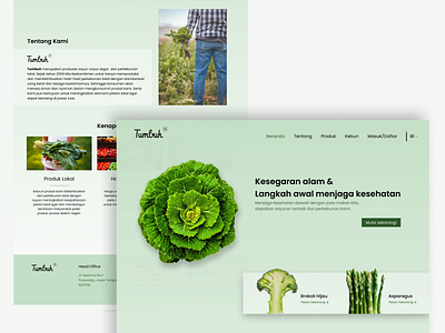 Tumbuh - Local Farm Website farmer green ui webdesign