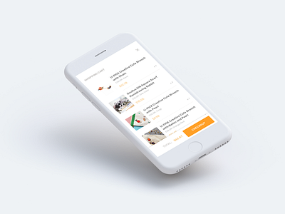 UI Challenge #2 - Shopping Cart app cart checkout ios iphone mobile shopping