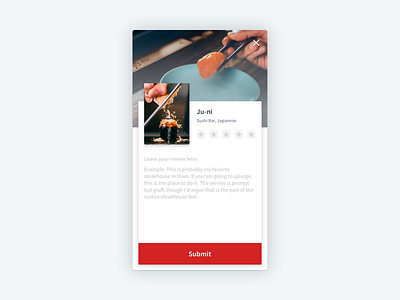 UI Challenge #4 - Submit Review mobile review submit