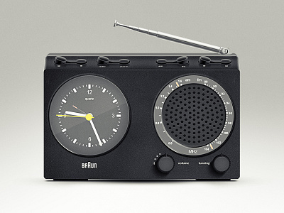 Freebie: Braun clock radio 3d circle dieter rams freebie gui knob minimalistic practice psd realistic simple