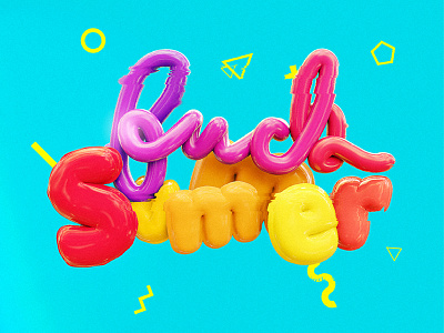 I love summer time (39°C) 3d c4d cinema 4d color design inspiration minimalistic reflection text typography