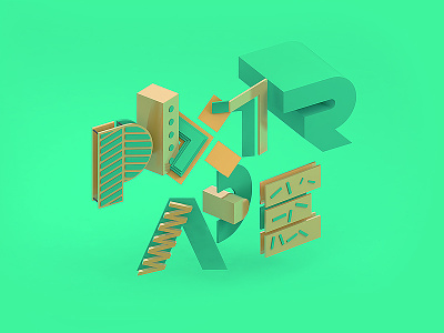 Pixtrade 3D Typography 3d c4d fresh homepage landing page minimalistic typography webdesign