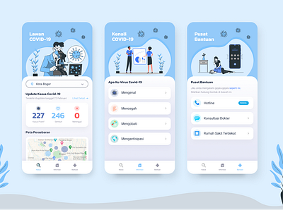 Covid-19 Information App Design design mobile app ui