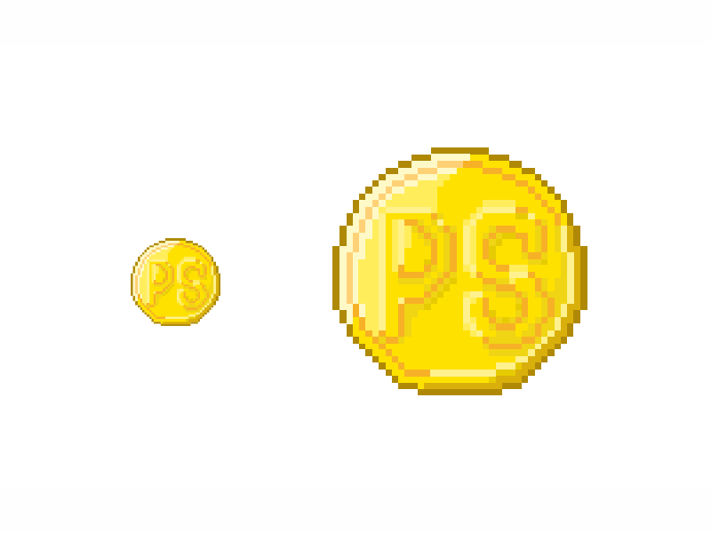 Press Start animation coin gif