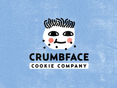 Crumbface Cookie Company cookie face identity logo pastel