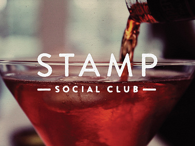 Stamp bar cocktail drink identity post office