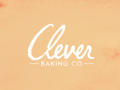 Clever Baking Co. baking hand identity lettering script