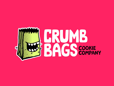 Crumb Bags Cookie Company Identity bakery cartoon cookie crumb illustration sweets