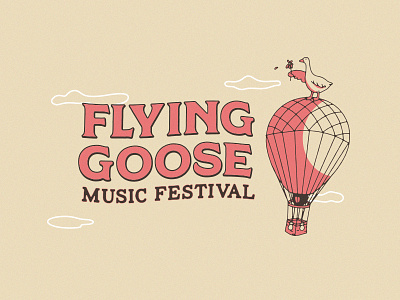 Flying Goose Music Festival balloon fantasy goose hot identity illustration reno story washington western