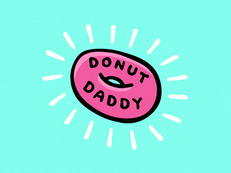 Donut Daddy donut doughnut identity logo nevada pink reno sweet