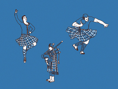 Las Vegas Highland Games celtic festival illustration nevada plaid scotland vegas