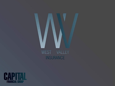 West Valley Insurance, Capital Financial Group blue designersrule gradient logo