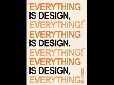“Everything Is Design Everything” berry black design everything is orange paul rand