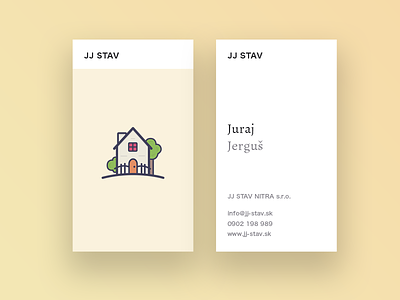 Business card for JJ STAV Company businesscard creative creativebusinesscard creativity design flatdesign simpledesign