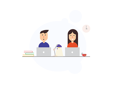 Workspace illustration - part of webdesign