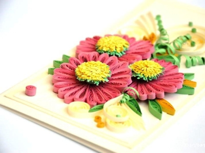 Flowers quilling card