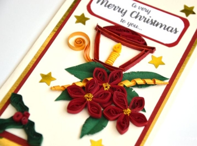 Christmas quilling card