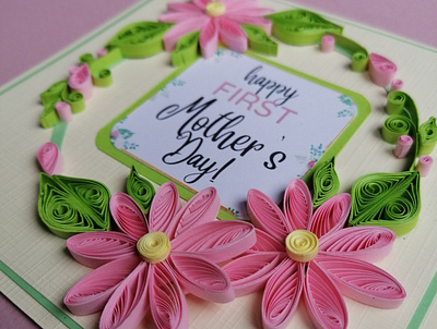 Mother's Day Quilling Card craft design greetingcard handmade illustration mothersday paperart papermagicbyjr quilling
