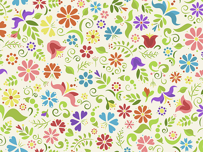 Repeating Floral Doodle