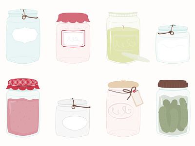 Mason Jars cute design illustration jar mason poster whimsical