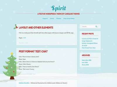 Spirit christmas design holiday illustration theme web website wordpress