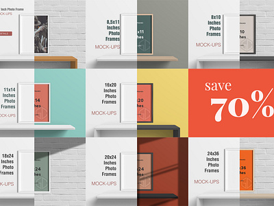 Mockup Bundle - Most Popular Picture Frame Sizes