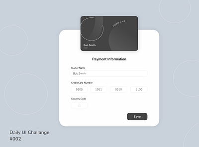 Payment Information - Daily UI #002 002 dailyui