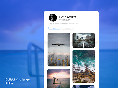 Profile - DailyUI 006 006 dailyui
