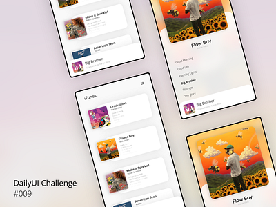 iTunes Music Player - DailyUI Challenge Day 009