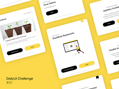 DashBack chrome Extension - DailyUI Challenge Day 011 011 chrome daily 100 challenge dailyui extension