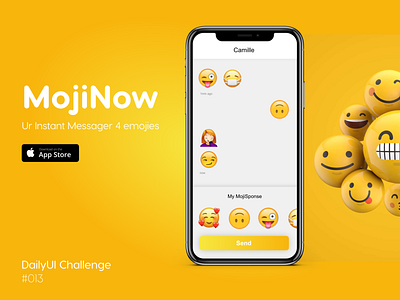 MojiNow Messenger -  DailyUI Challenge Day 013