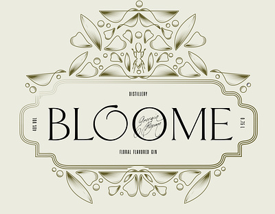 BLOOME Distillery brand design branding design graphic design illustration label logo packaging