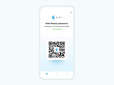 AiFi Shopping Experience aifi animation groceries grocery app interactions ios list loading screen location mobile app qrcode receipt shop splash screen technology ux ui