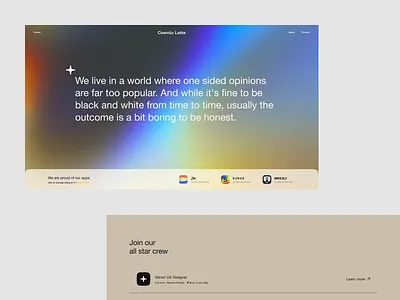 Cosmic Latte animation app brand branding dating graphic design ios landing page lgbtq logo logotype ui visual identity website