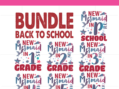 Mermaid back to school sublimation designs buncle