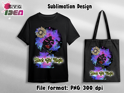 Black Girl Magic PNG sublimation design