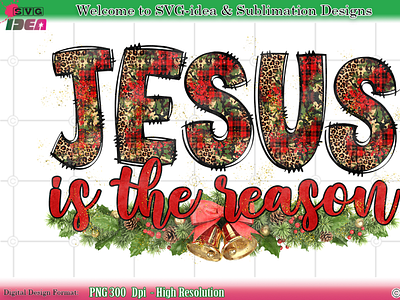 Christmas Jesus is the reason PNG Design christmas png christmas stickers graphic design