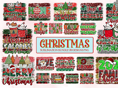 Merry Christmas PNG design bundle | svgidea.com christmas decor