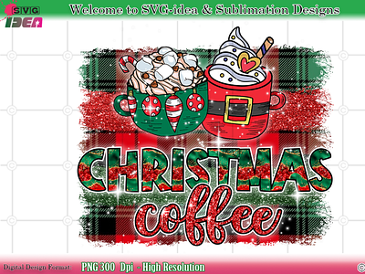 Christmas coffee PNG design christmas decor