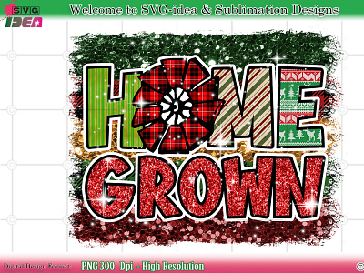 Home grown Christmas PNG christmas decor