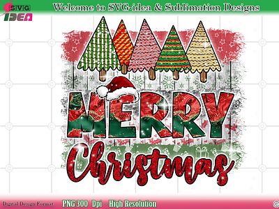 Merry Christmas unique pattern PNG sublimation design vector christmas decor