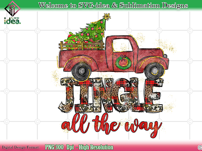 Christmas Jingle all the way PNG christmas decor christmas jingle all the way png design graphic design illustration pattern sublimation vector