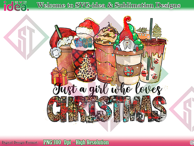 Christmas Drinks Coffee PNG Sublimation christmas decor