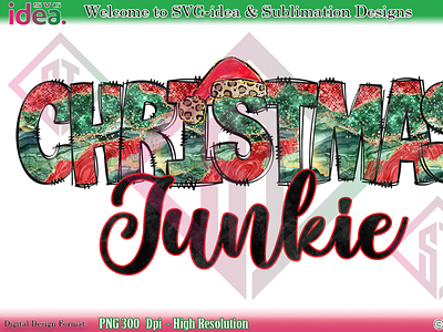 Christmas Junkie Sublimation PNG Design western christmas